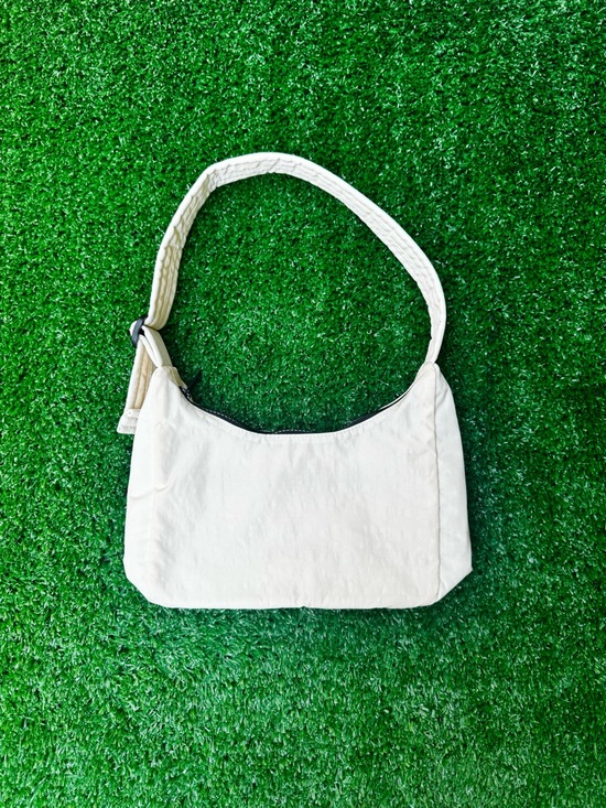 BAGGU Handbags - BAGGU Mini Nylon Cream Shoulder Bag
